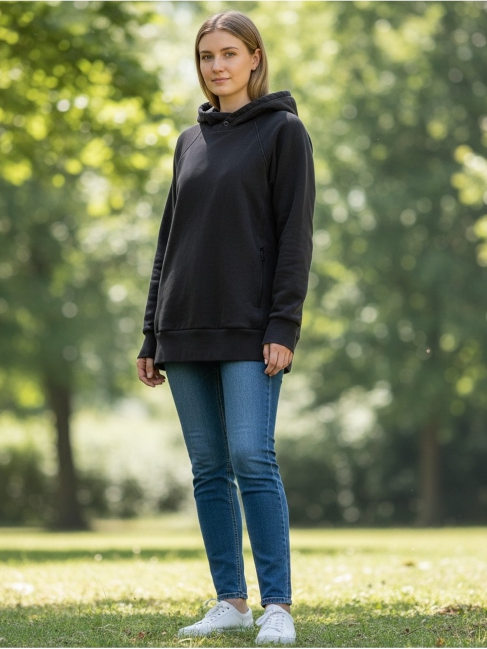 ATHLETA Women’s XL Black Hoodie Sweatshirt - Picture 1 of 5